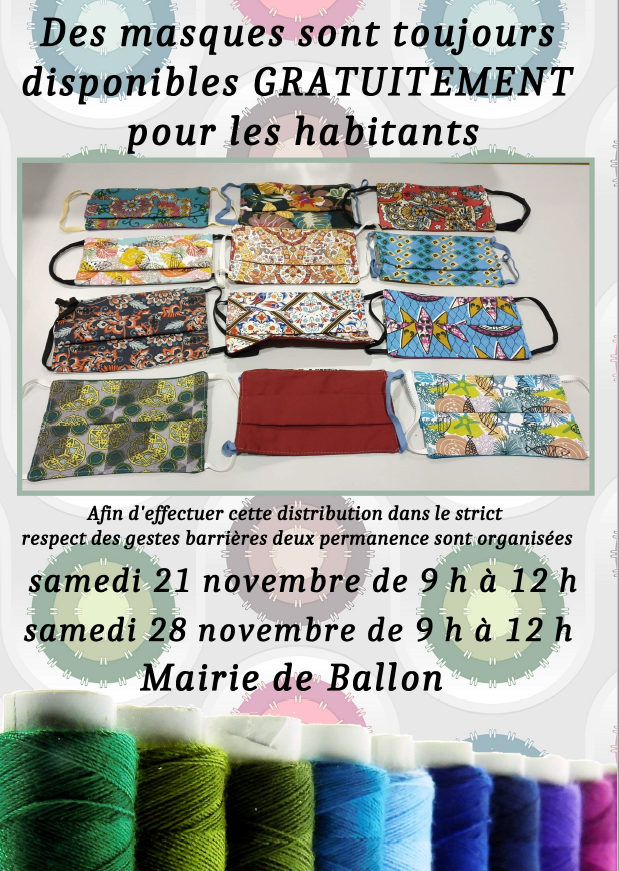 distribution masques 21-28.11.20
